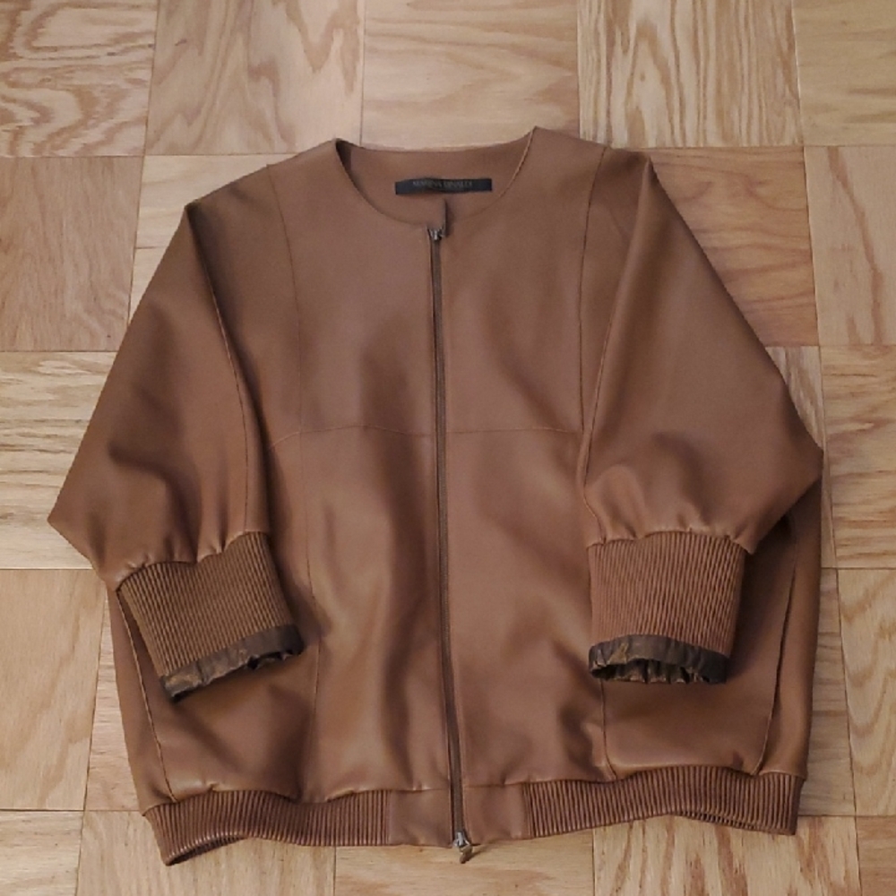 Marina Rinaldi For Max Mara Leather Jacket